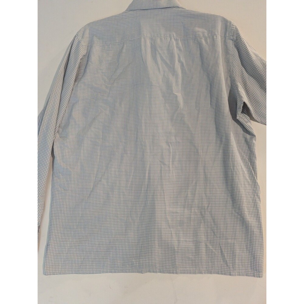 Sero Fairdeal Sz 42 Mens Shirt Blue Check Long Sleeve Button Up Front - Picture 7 of 7